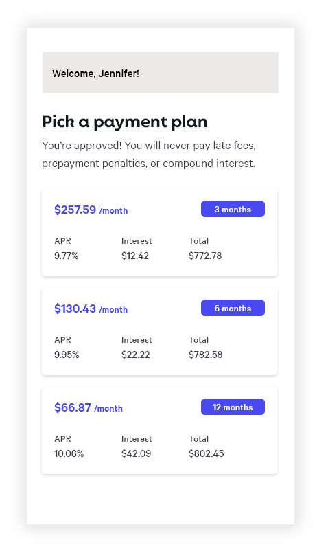 Affirm Step 3 - Pay Over Time